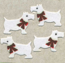 Load image into Gallery viewer, Roll of Furrie Stickers - White Scottie Dogs