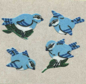 Roll of Furrie Stickers - Blue Birds