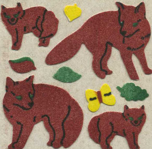 Roll of Furrie Stickers - Foxes