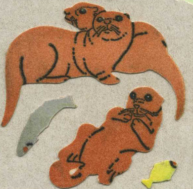 Roll of Furrie Stickers - Otters