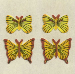 Roll of Furrie Stickers - Yellow Butterflies