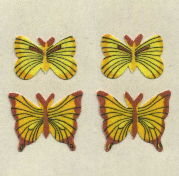 Roll of Furrie Stickers - Yellow Butterflies
