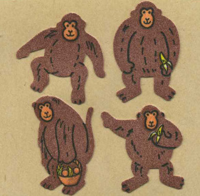 Roll of Furrie Stickers - Monkeys