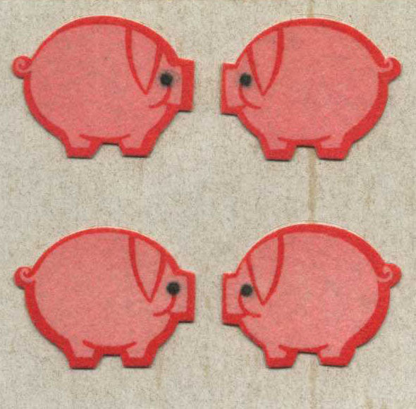 Roll of Furrie Stickers - Piggies