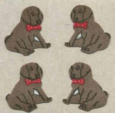Roll of Furrie Stickers - Puppies Sitting
