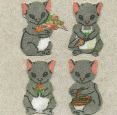 Roll of Furrie Stickers - Country Mice