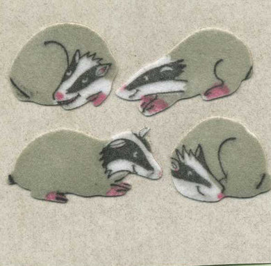 Roll of Furrie Stickers - Badgers