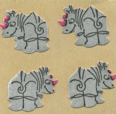 Roll of Furrie Stickers - Rhinos
