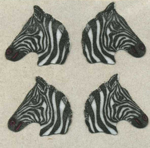 Roll of Furrie Stickers - Zebras