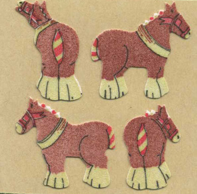 Roll of Furrie Stickers - Shire Horses