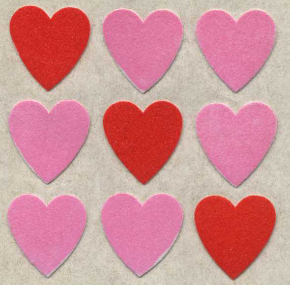 Roll of Furrie Stickers - Pink Hearts
