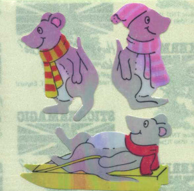 Roll of Pearlie Stickers - Winter Mice