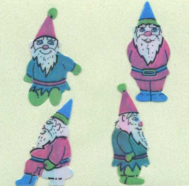 Roll of Pearlie Stickers - Gnomes