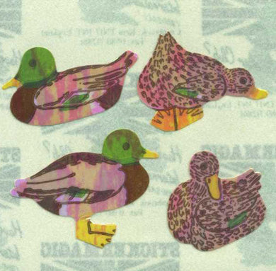 Roll of Pearlie Stickers - Mallard Ducks