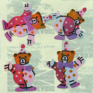 Pack of Pearlie Stickers - Teddy Clowns