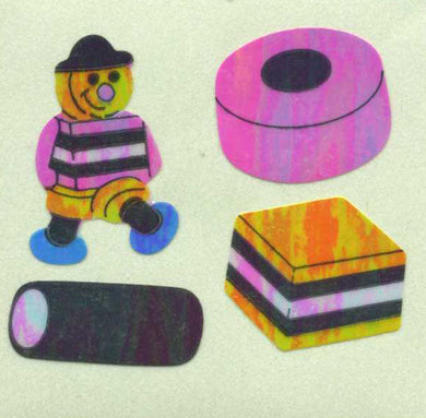 Roll of Pearlie Stickers - Liquorice Allsorts
