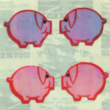 Load image into Gallery viewer, Roll of Pearlie Stickers - Pink Pigs