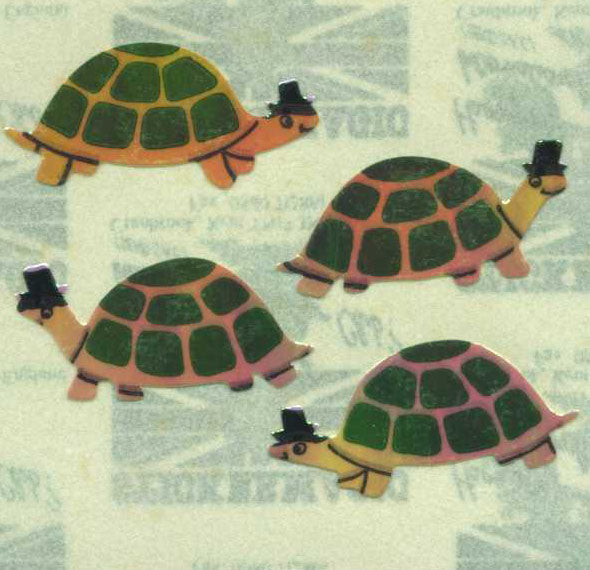 Roll of Pearlie Stickers - Tortoises