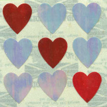 Load image into Gallery viewer, Roll of Pearlie Stickers - Pink Hearts
