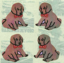Load image into Gallery viewer, Roll of Pearlie Stickers - Puppies Sitting