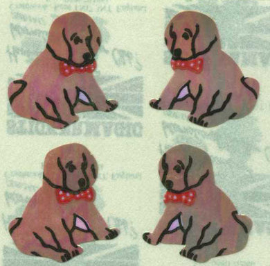 Roll of Pearlie Stickers - Puppies Sitting