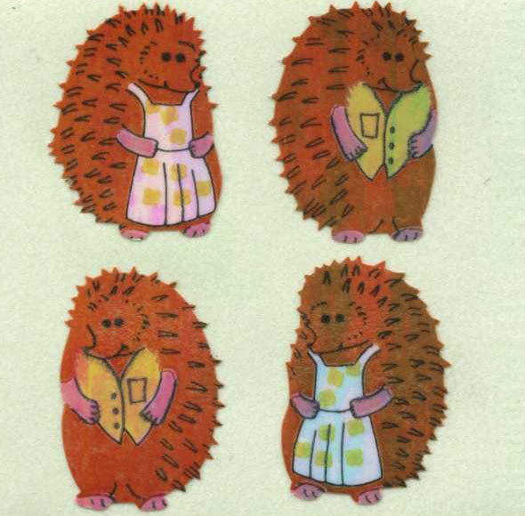 Roll of Pearlie Stickers - Mr & Mrs Hedgehog