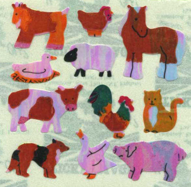 Roll of Pearlie Stickers - Micro Farmyard Friends