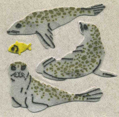 Roll of Furrie Stickers - Seals & Fish