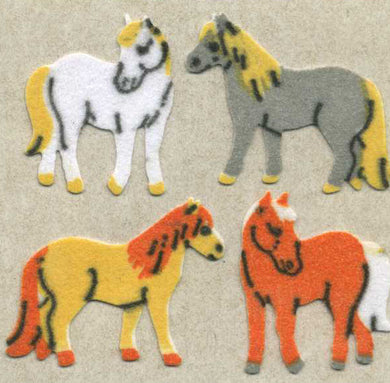 Roll of Furrie Stickers - Dartmoor Ponies