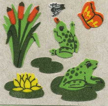 Load image into Gallery viewer, Roll of Furrie Stickers - Frogs on Lily Pads
