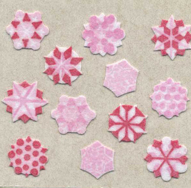 Roll of Furrie Stickers - Snowflakes
