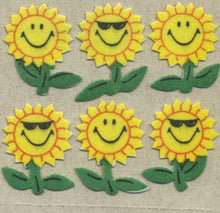 Load image into Gallery viewer, Pack of Furrie Stickers - Smiley Sunflower