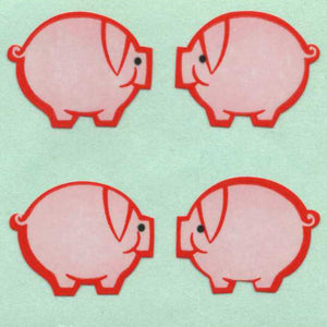 Pack of Paper Stickers - Pink Pigs