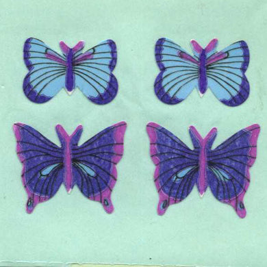 Roll of Paper Stickers - Blue Butterflies