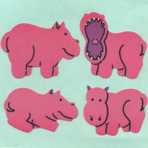 Pack of Paper Stickers - Hippos