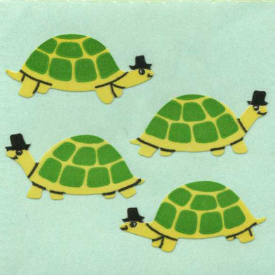 Roll of Paper Stickers - Green Tortoises