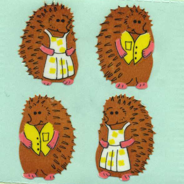 Roll of Paper Stickers - Mr & Mrs Hedgehog