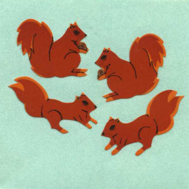 Roll of Paper Stickers - Squirrels
