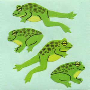 Pack of Paper Stickers - Jumping Frogs