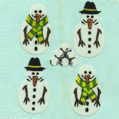 Roll of Paper Stickers - Snowmen