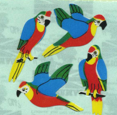 Roll of Paper Stickers - Parrots