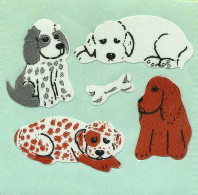 Roll of Paper Stickers - Puppies & Bone