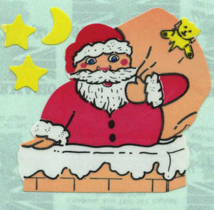 Roll of Paper Stickers - Santas