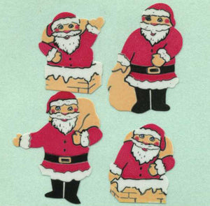 Roll of Paper Stickers - Mini Santas