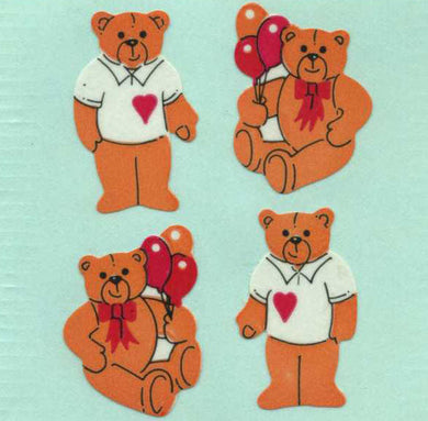 Roll of Paper Stickers - Teddies In T-Shirts