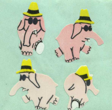 Roll of Paper Stickers - Party Elephants