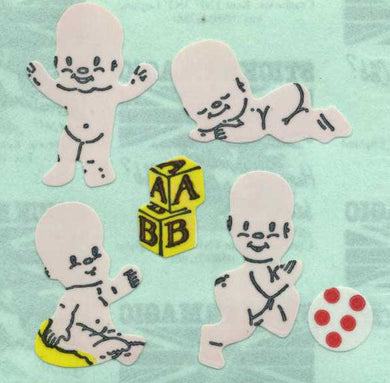 Roll of Paper Stickers - Happy Babies
