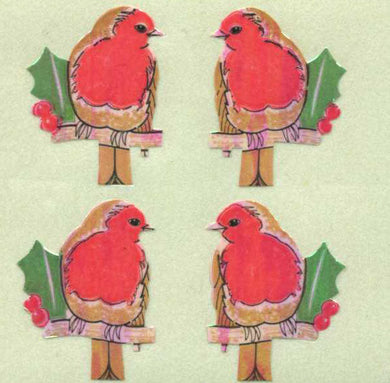 Roll of Pearlie Stickers - Robins
