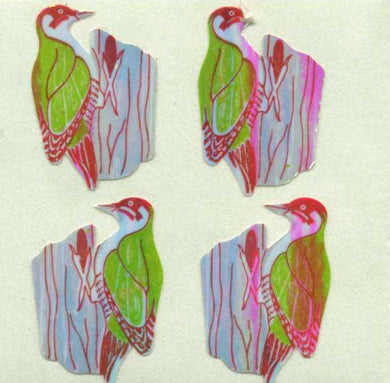 Roll of Pearlie Stickers - Woodpeckers