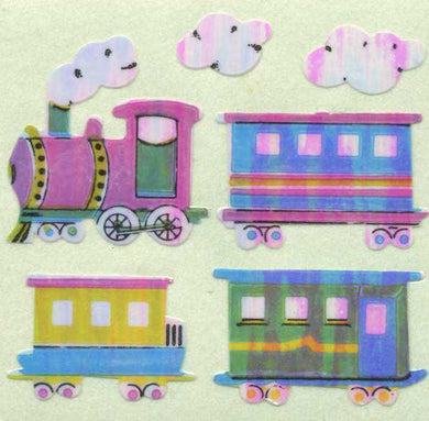 Roll of Pearlie Stickers - Steam Trains